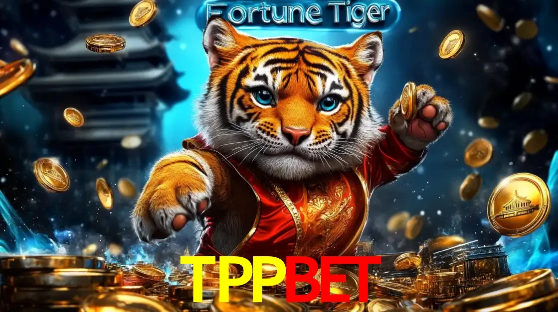 Imagem promocional do jogo de slot Fortune Tiger, com um tigre majestoso em traje tradicional cercado por uma fortuna em moedas de ouro, disponível agora no cassino TPPBET.